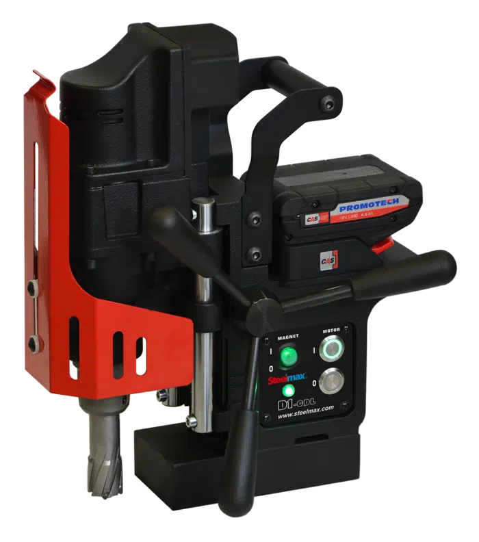 Battery powered magnetic drill
